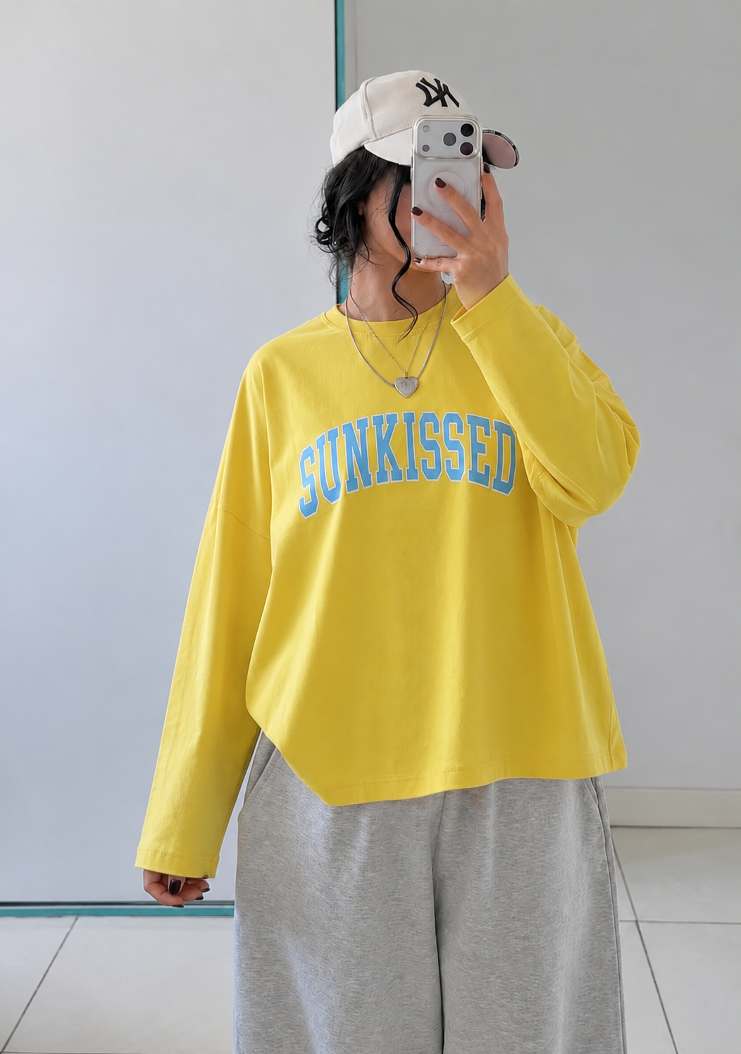 (Sunkissed)Long sleeve oversized tee