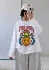 Long sleeve oversized tee (FREE SRIRIT)