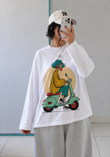 Long sleeve oversized tee