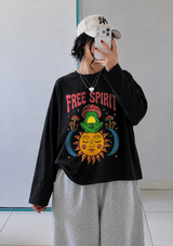 Long sleeve oversized tee (FREE SRIRIT)