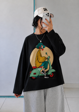 Long sleeve oversized tee