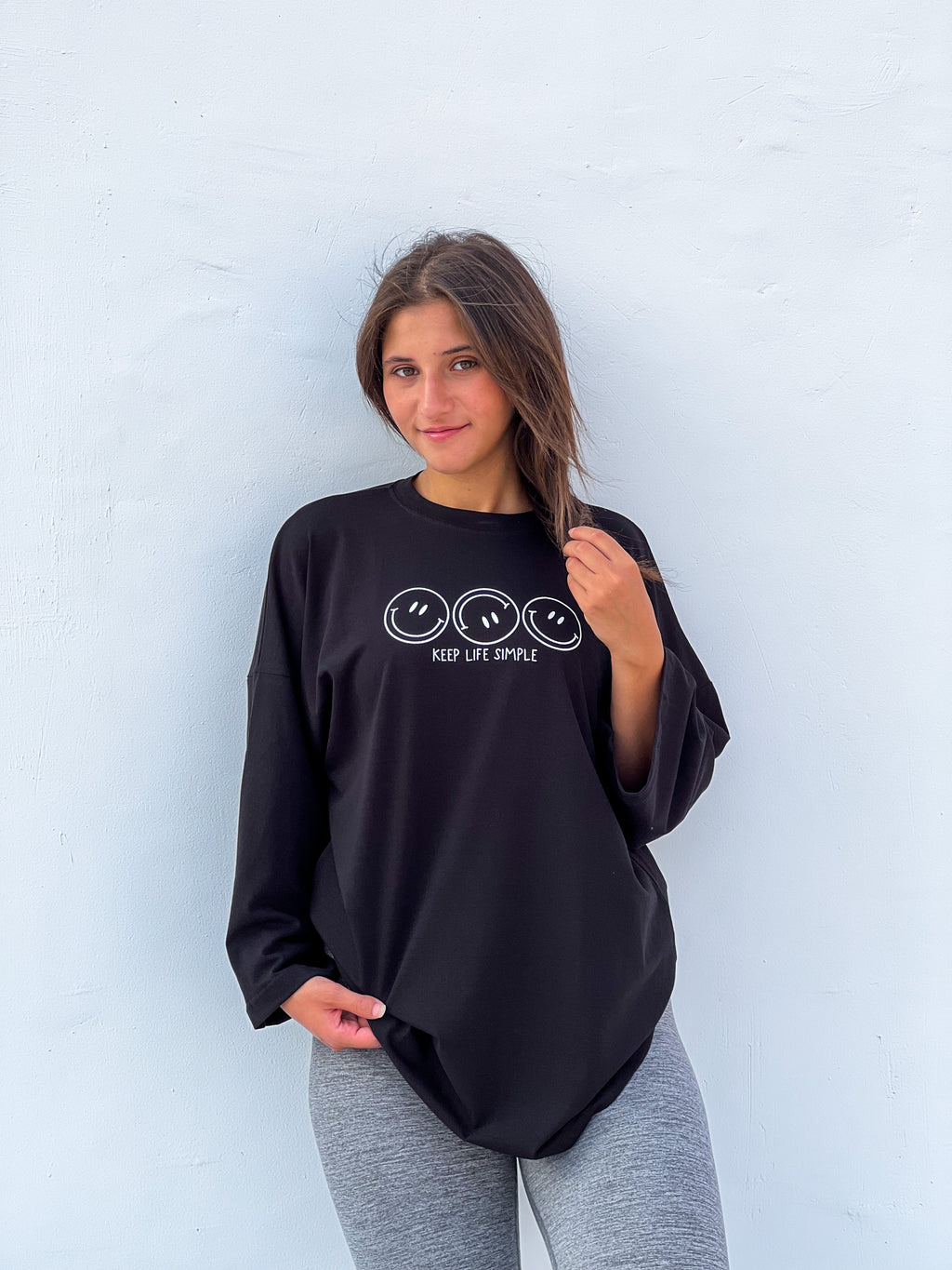 Long sleeve oversized tee